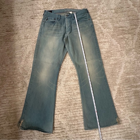 Vintage Y2K Abercrombie & Fitch Light Blue Bootcut Jeans 32 x 32 - Picture 6 of 9